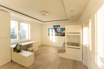 Interior of modern children's room.