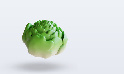 3d Vegetable Cabbage rendering left view
