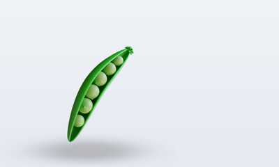 3d Vegetable Green Peas rendering left view