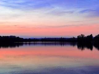 sunset over the lake near Nordhausen