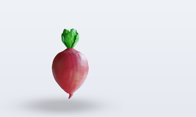 3d Vegetable Beetroot rendering left view