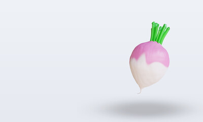 3d Vegetable Turnip rendering right view
