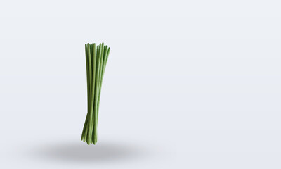 3d Vegetable drumstick rendering left view
