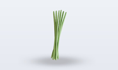 3d Vegetable drumstick rendering front view