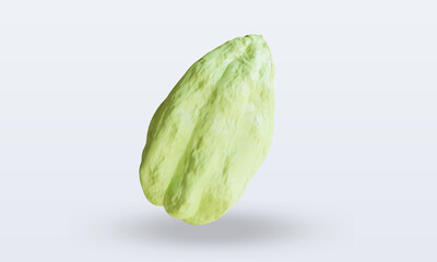 3d Vegetable Chayote rendering front view