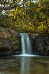 waterfall in the city of Sao Tome das Letras, State of Minas Gerais, Brazil