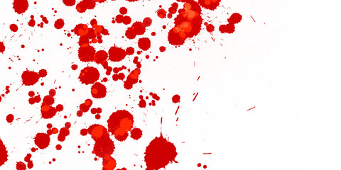 red drop splash on white background