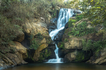 waterfall in the city of Sao Tome das Letras, State of Minas Gerais, Brazil