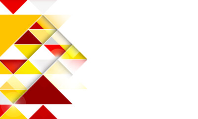 Abstract symmetrical vector red and yellow geometric background.