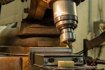 The angle chamfering process with the metal plate parts on NC milling machine.