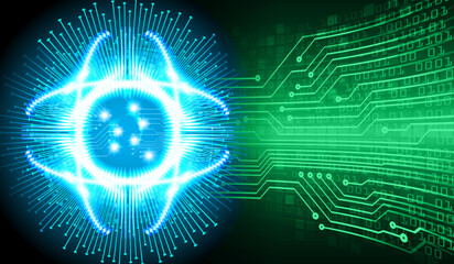 eye cyber circuit future technology concept background
