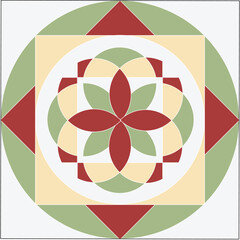 Simple and Abstract Decorative Vector Illustrator Art With Four Colors - Art Number 58