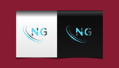 NG letter logo creative design. NG unique design.
