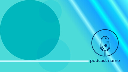 ABSTRACT TEMPLATE PODCAST MICROPHONE FLAT COLOR LIQUID DESIGN BACKGROUND VECTOR. GOOD FOR COVER DESIGN, BANNER, WEB,SOCIAL MEDIA
