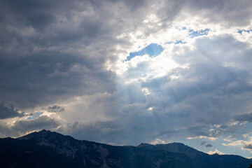 Orage sur les Alpes Suisse