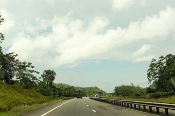 driving on the road in Sri Lanka