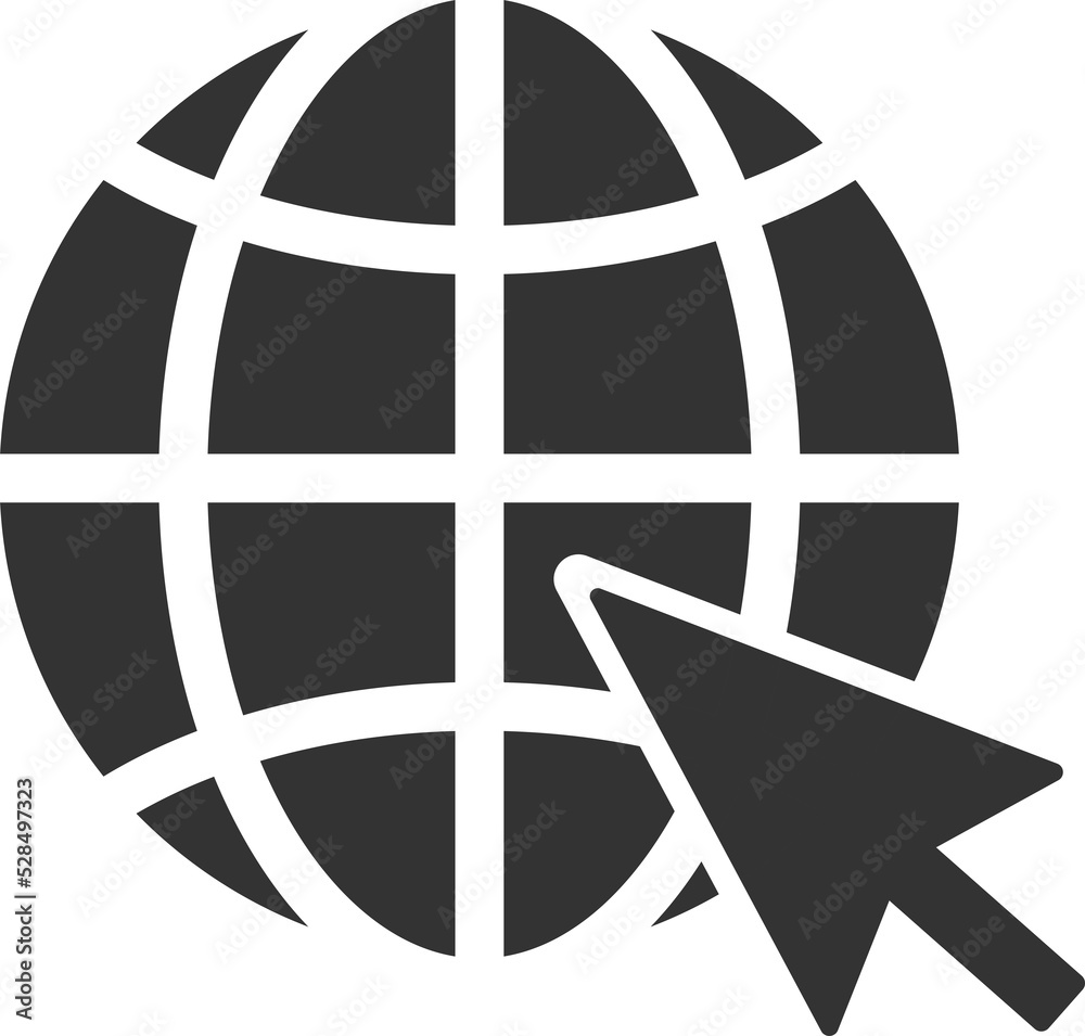 Wall mural website icon. www icon