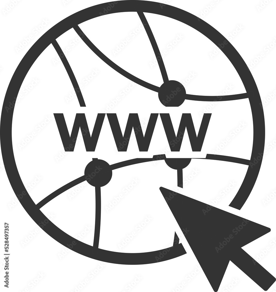 Wall mural website icon. www icon