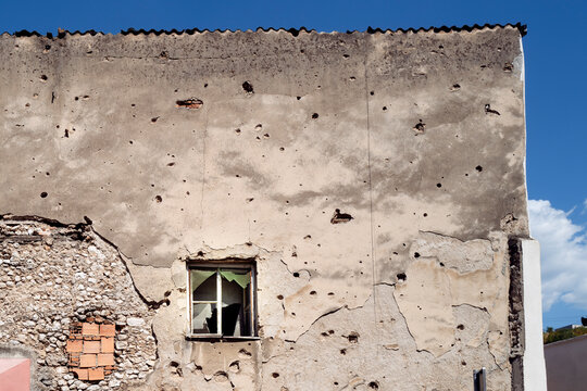 bullet impact on house