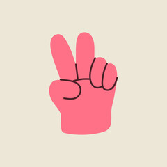 Drawing Cartoon hands abstract drawn comic. Vector illustration