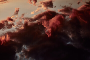 Dramatic twilight cloudy backdrop