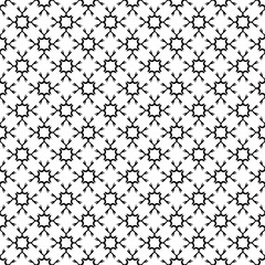 Black and white seamless pattern texture. Greyscale ornamental graphic design. Mosaic ornaments. Pattern template. Vector illustration. EPS10.