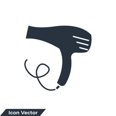 hair dryer icon logo vector illustration. hair dryer symbol template for graphic and web design collection