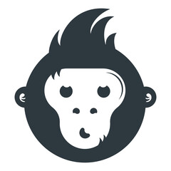 Monkey vector logo design. Cute monkey logo vector design.