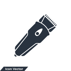 hair clipper icon logo vector illustration. Electrical hair clipper symbol template for graphic and web design collection