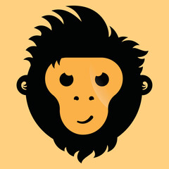 Monkey vector logo design.