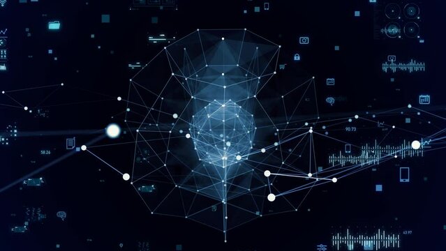 Communication network concept. Digital transformation.