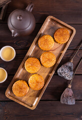 The traditional Chinese festival Mid-Autumn Festival food moon cake