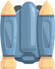 Professional jetpack icon cartoon vector. Boost jet. Action launch