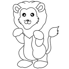 cute lion pictures for coloring book.