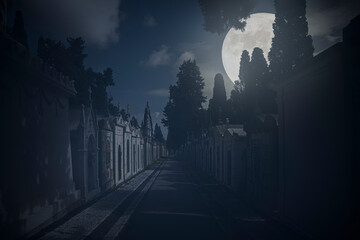 Scary old europen cemetery