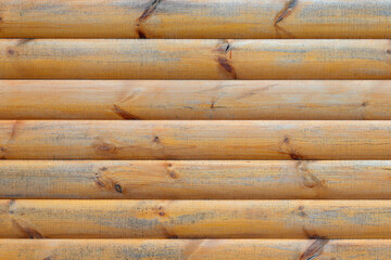 Modern walls - light brown bars, dark texture. Wooden wall