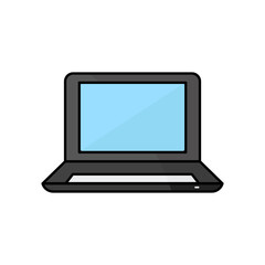 Laptop icon. Icon related to electronic, technology. Lineal color icon style, colored. Simple design editable