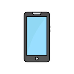 Mobile phone icon. Icon related to electronic, technology. Lineal color icon style, colored. Simple design editable