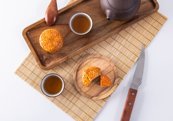 The traditional Chinese festival Mid-Autumn Festival food moon cake