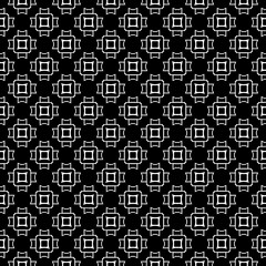 Black and white seamless pattern texture. Greyscale ornamental graphic design. Mosaic ornaments. Pattern template. Vector illustration. EPS10.