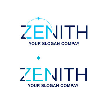 Zenith logo sun peak acme top design star global blue