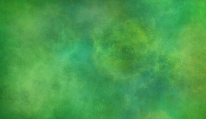 Green gradient defocused abstract photo smooth pantone color background, cosmic watercolor background.