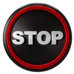 3D Rendering of Stop Sign