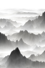mountains and clouds
