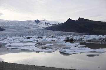 winter landscape in Iceland mountains