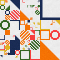 Obraz premium abstract geometric figures, bauhaus background