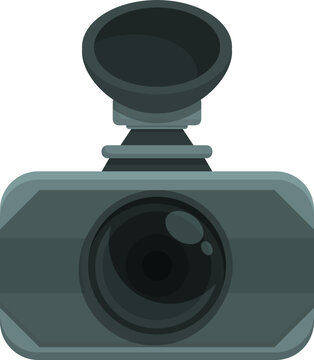 Digital dashcam icon cartoon vector. Video recorder. Car drive