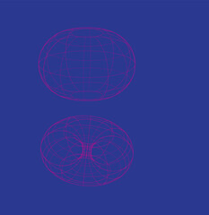 3D wire frame designed as template