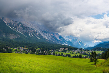 Obraz premium Landscape surroundings Cortina d'Amepzzo - Italy