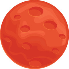 Mars planet icon cartoon vector. Space base. Future astronaut